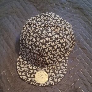 Black and White LA Patterned Cap